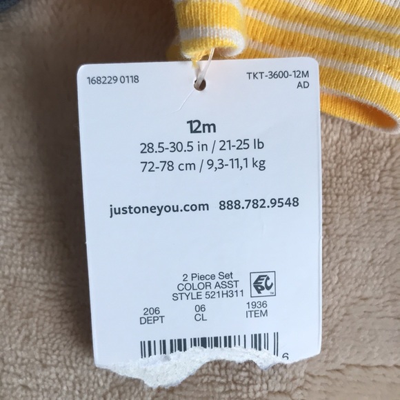 Carter’s Baby Boy Shorts Overall 2 Piece Set - Picture 7 of 7